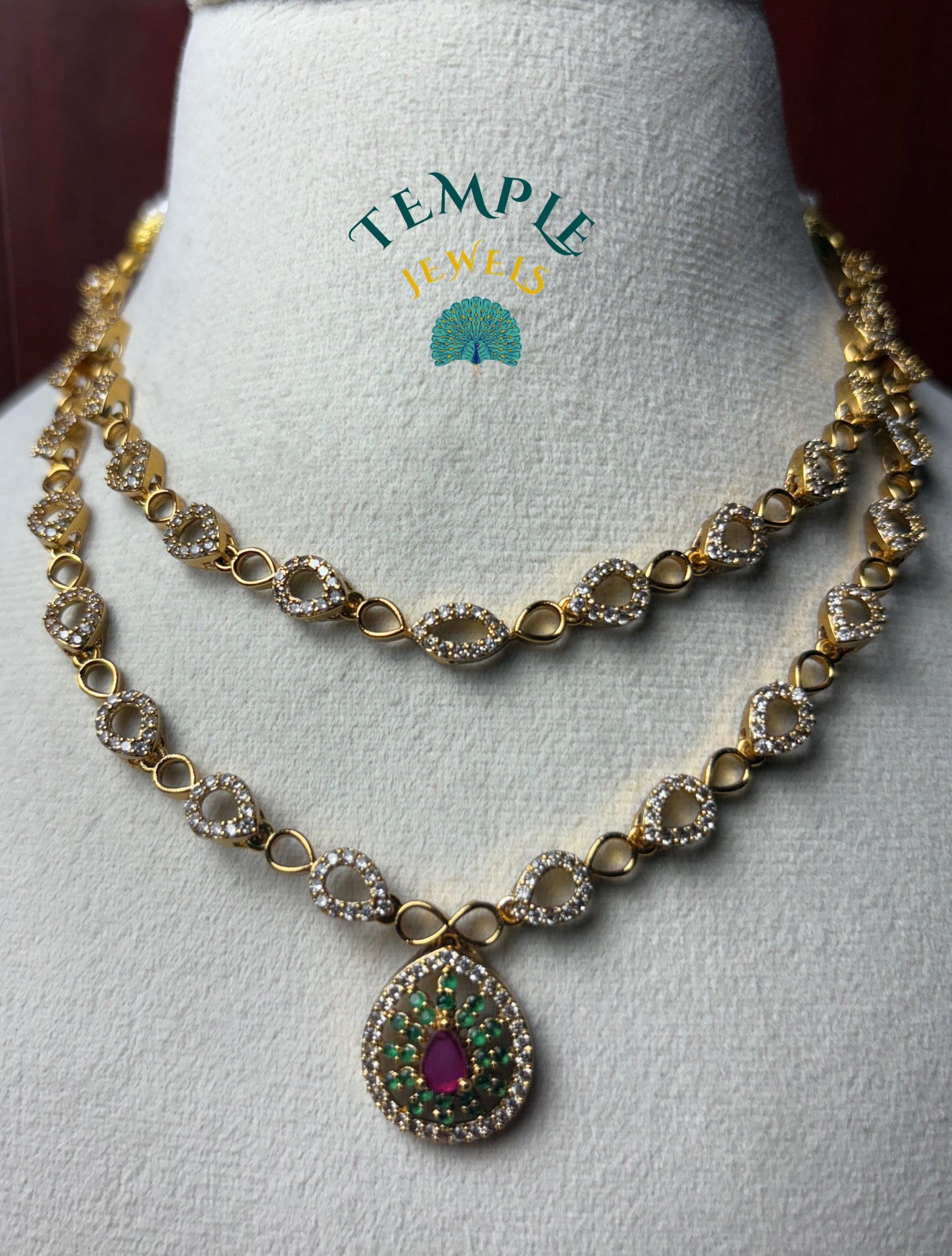 Premium Necklace American Diamond -AD0003