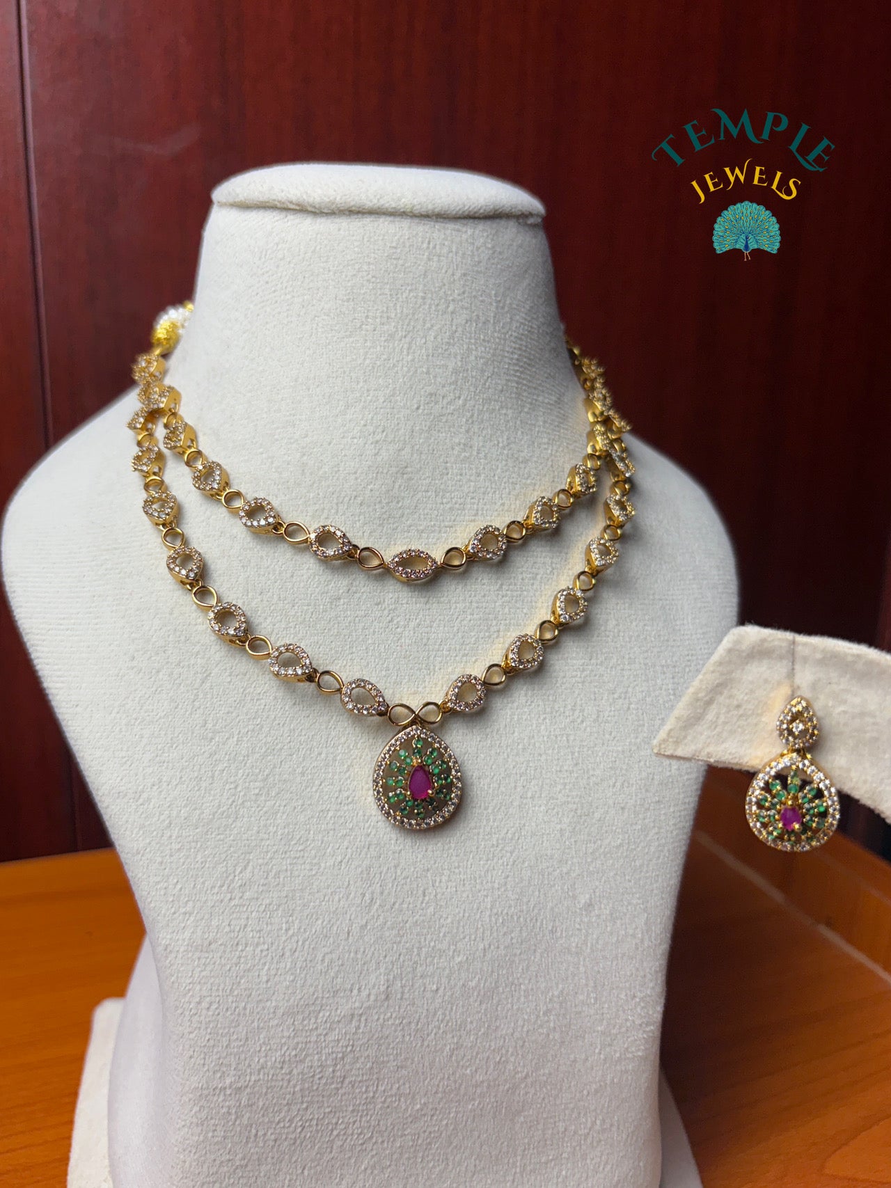 Premium Necklace American Diamond -AD0003