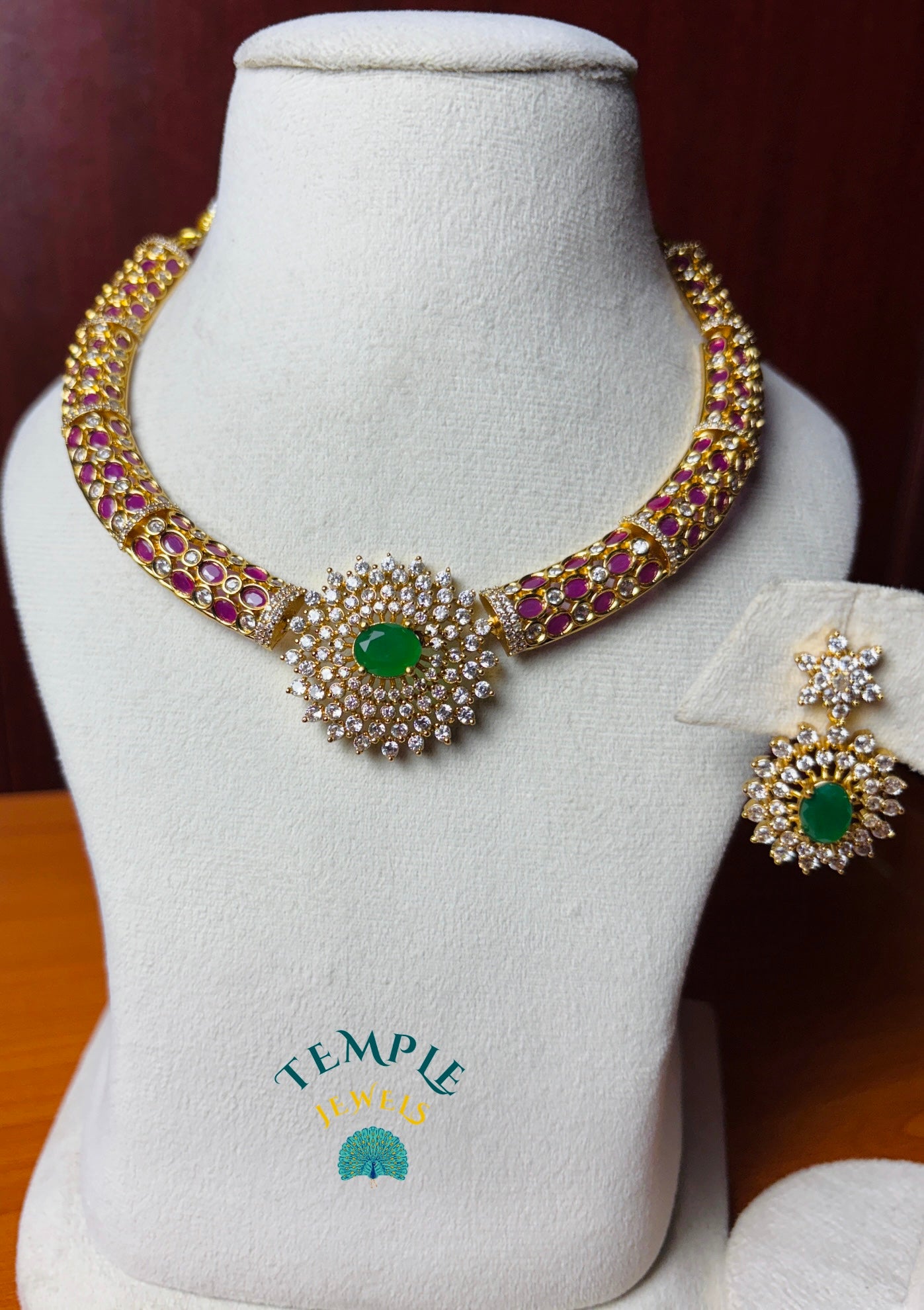 Premium Necklace American Diamond -AD0012