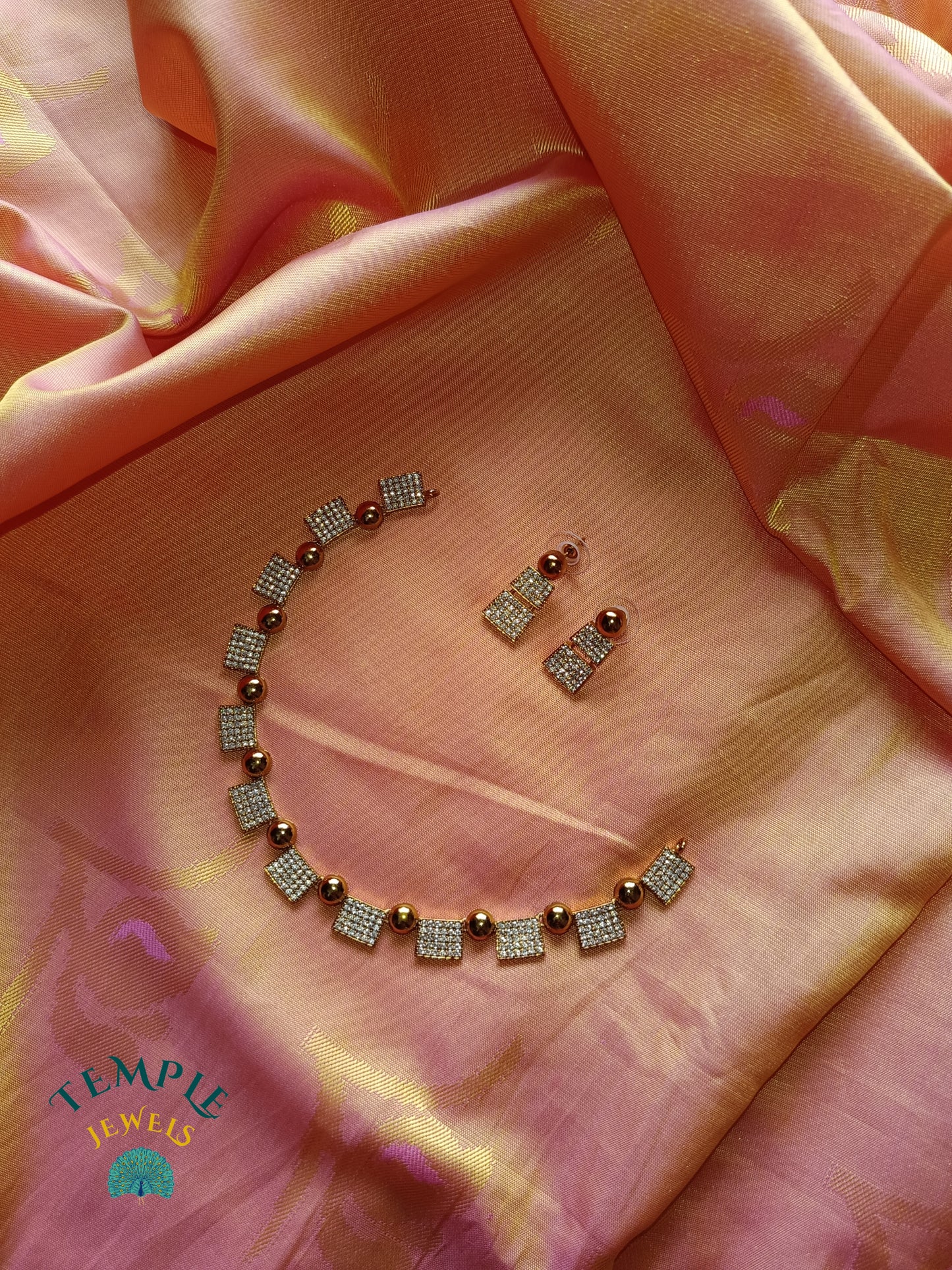 Premium Necklace American Diamond -AD0017