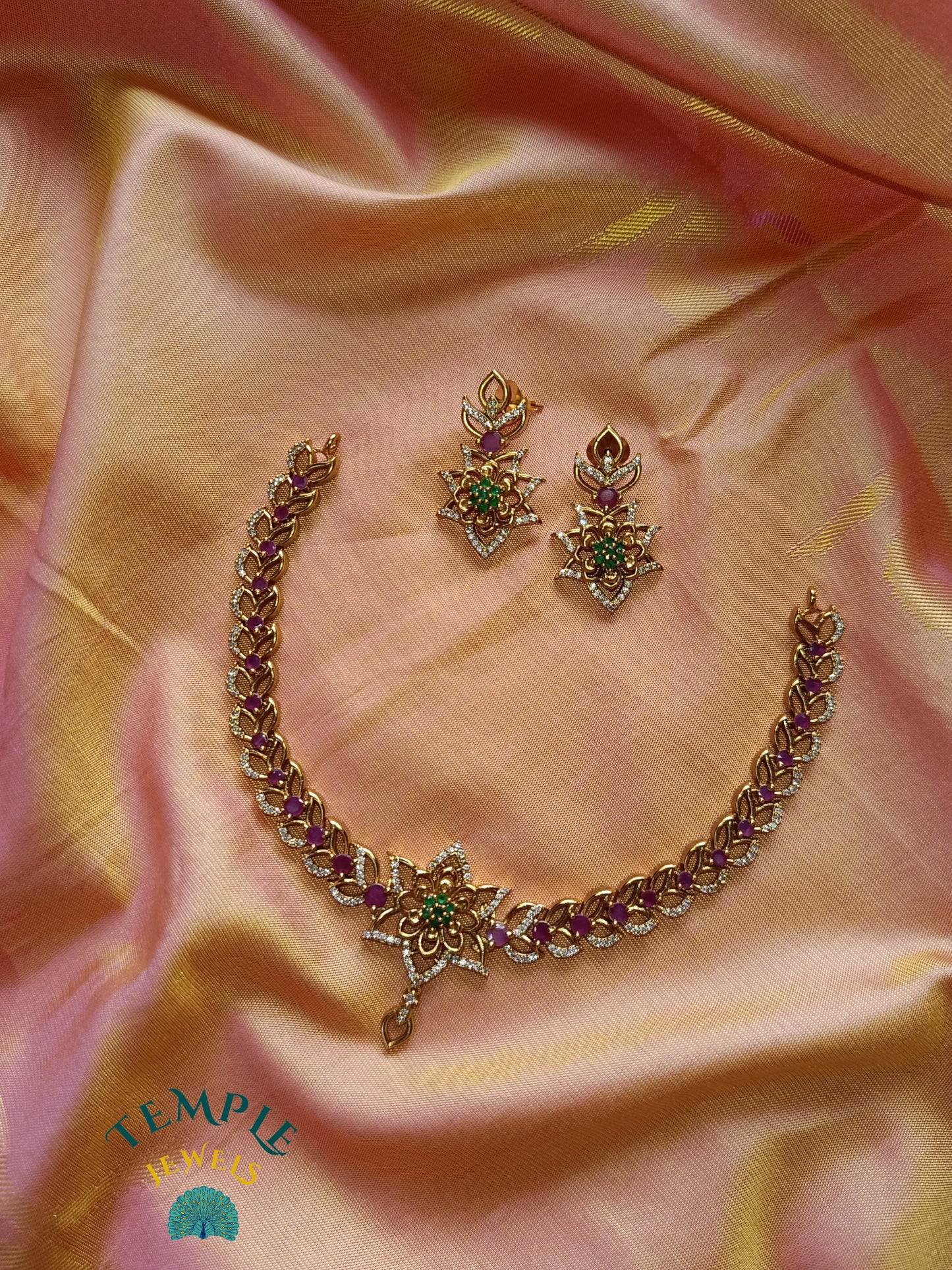 Premium Necklace American Diamond -AD0009