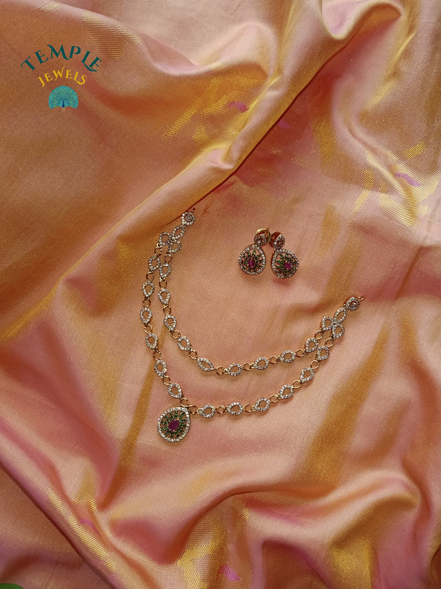 Premium Necklace American Diamond -AD0003