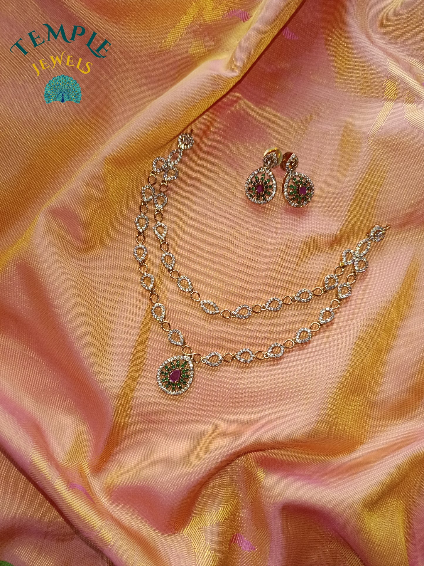 Premium Necklace American Diamond -AD0003
