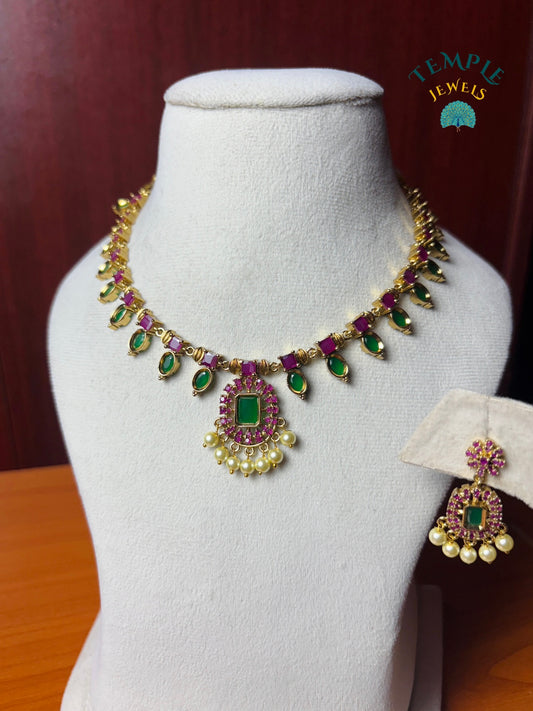 Premium Necklace American Diamond -AD0004