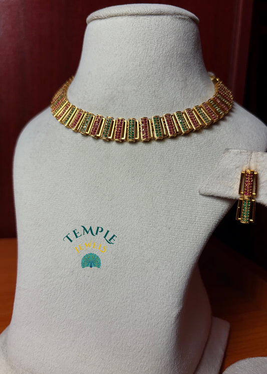 Premium Necklace American Diamond -AD0005