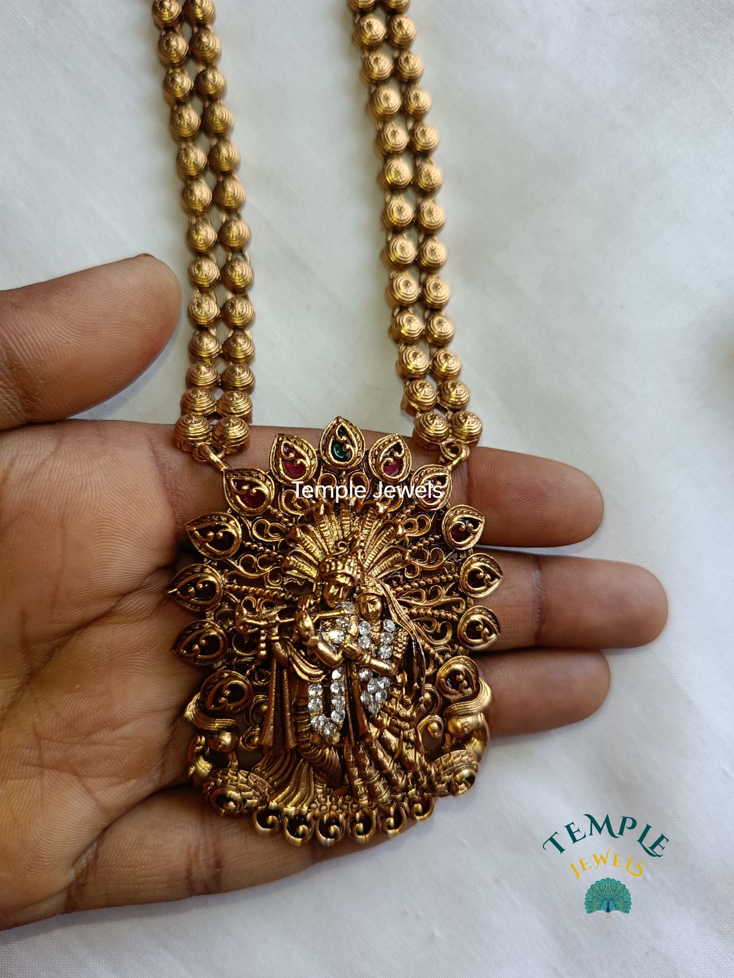Krishna Radhe Pendant Maala - MAL2409001