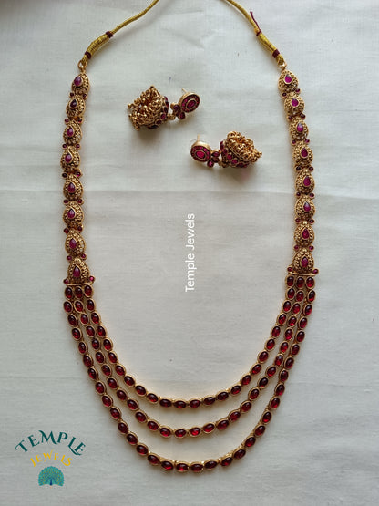 3-Layer Ruby Stone Maala - MAL2409003