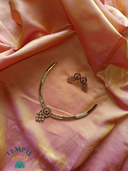 Premium Necklace American Diamond -AD0020