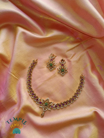 Premium Necklace American Diamond -AD0009
