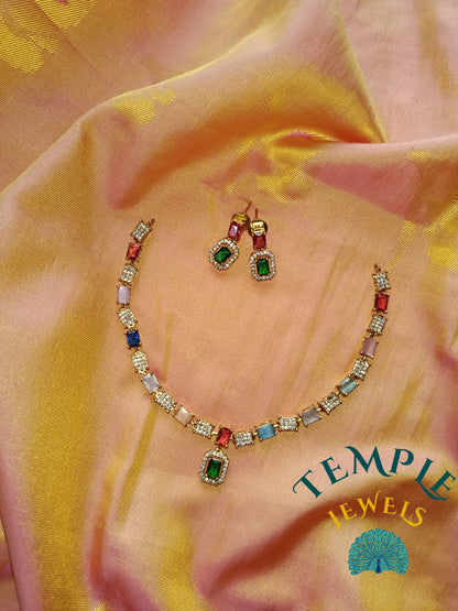 Premium Necklace American Diamond -AD0001