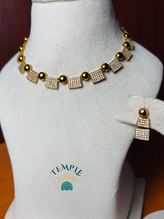 Premium Necklace American Diamond -AD0017