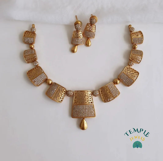 Premium Necklace American Diamond -AD0015